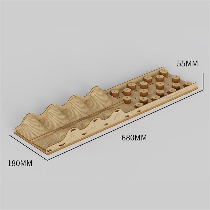 YSKMLOLP RC Wood Bridge, Crawler Car Simulated Obstacle Steep Roadblock Xyloid Bridge,RC Car Obstacle and Seesaw Simulation Tool Accessories (D) - Image 2
